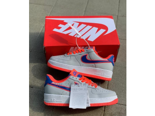 Nike Airforce 1 Ash and Blue Swoosh